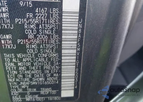 2016 Nissan Juke S from USA, damaged, VIN JN8AF5MV1GT650314